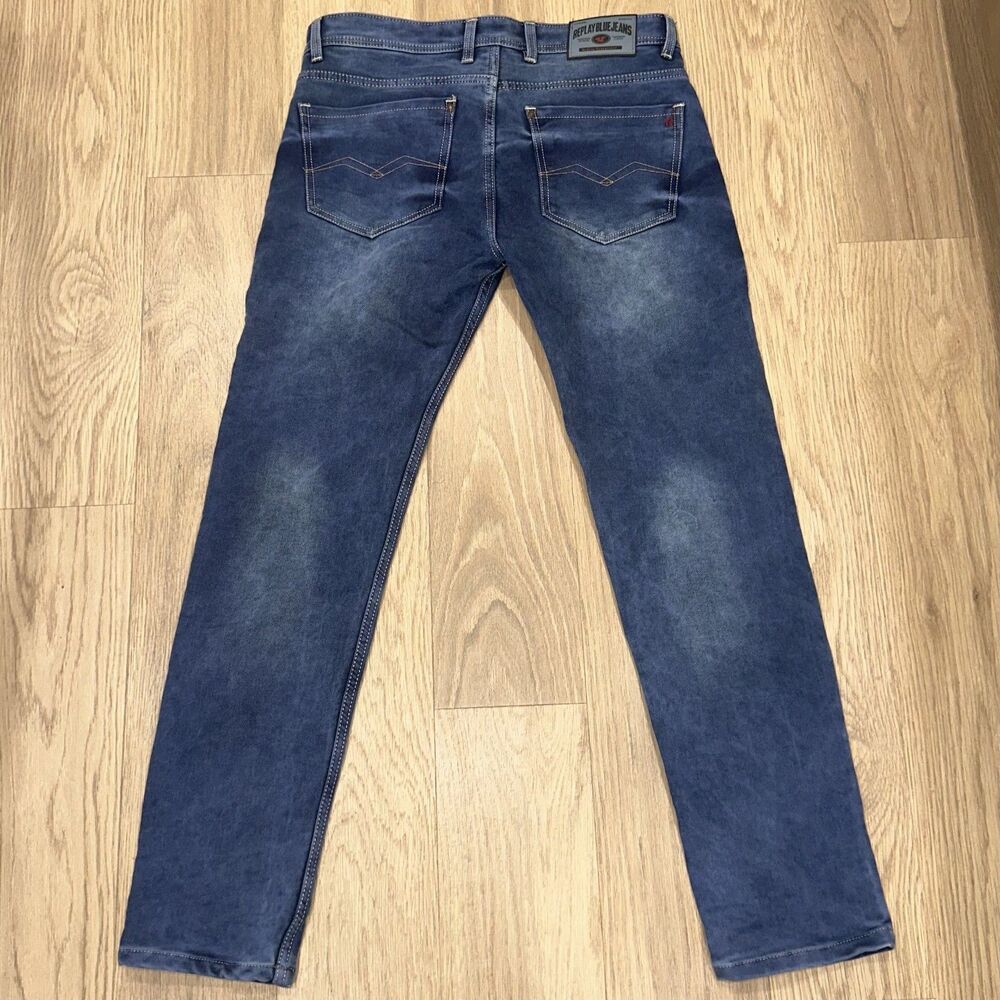 Replay Blue Jeans Designer Y2K Style Faded W34 L30 (Tag Size 34)
